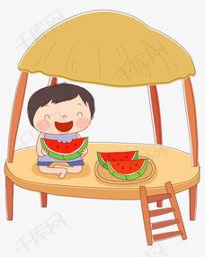 凉亭吃瓜视频照片大全高清,高清照片记录夏日休闲时光